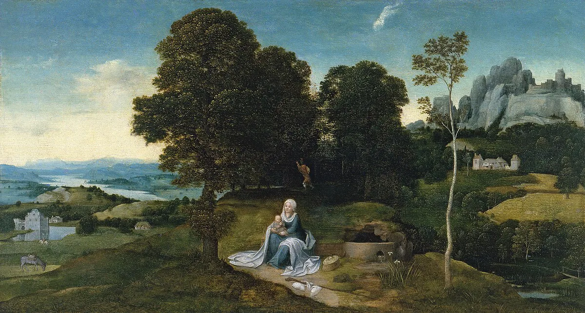 Joachim Patinir - Landscape with the Flight into Egypt - WGA17094 — 1