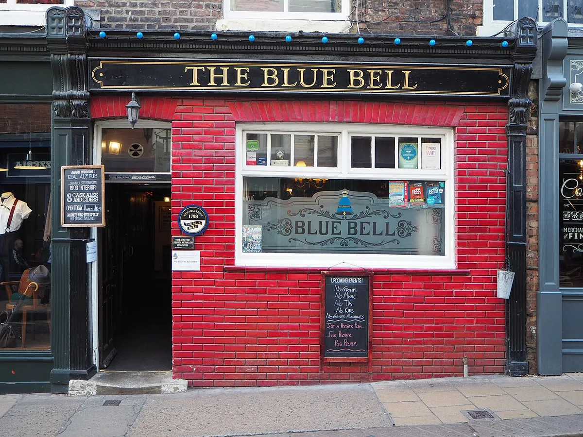 Historic pub sign at Ye Olde Starre Inne in York, United Kingdom — 1