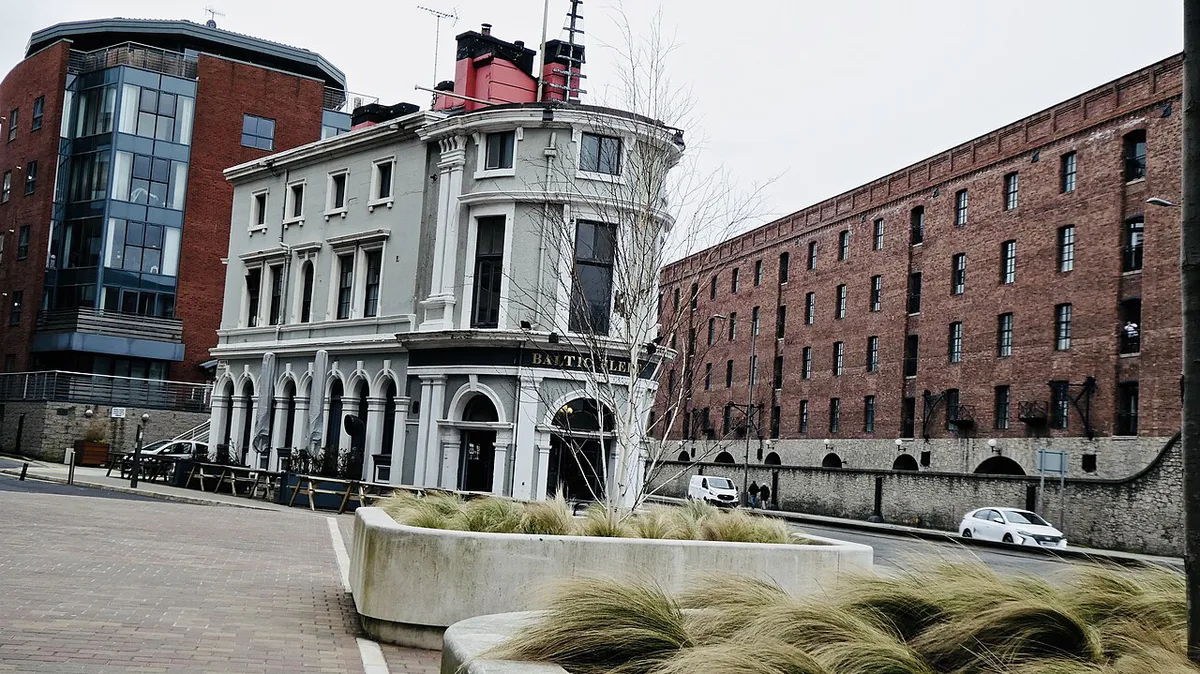 Street art and converted warehouses in the Baltic Triangle, Liverpool, United Kingdom — 1