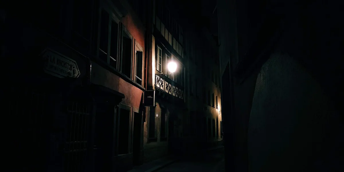 Illuminated streets and landmarks in Strasbourg at night, France — 2